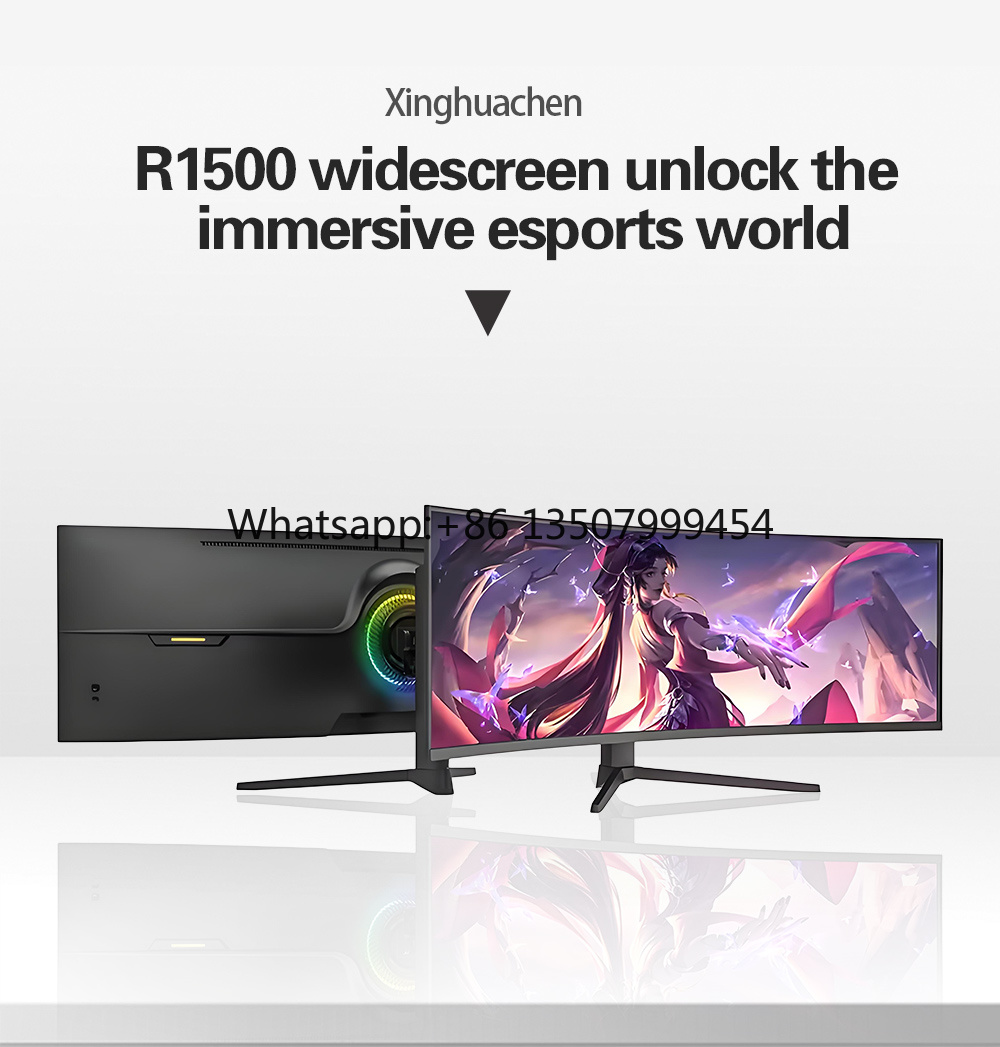 Gaming Monitor Curved - Monitor 49 cali 165Hz Ultra Wide