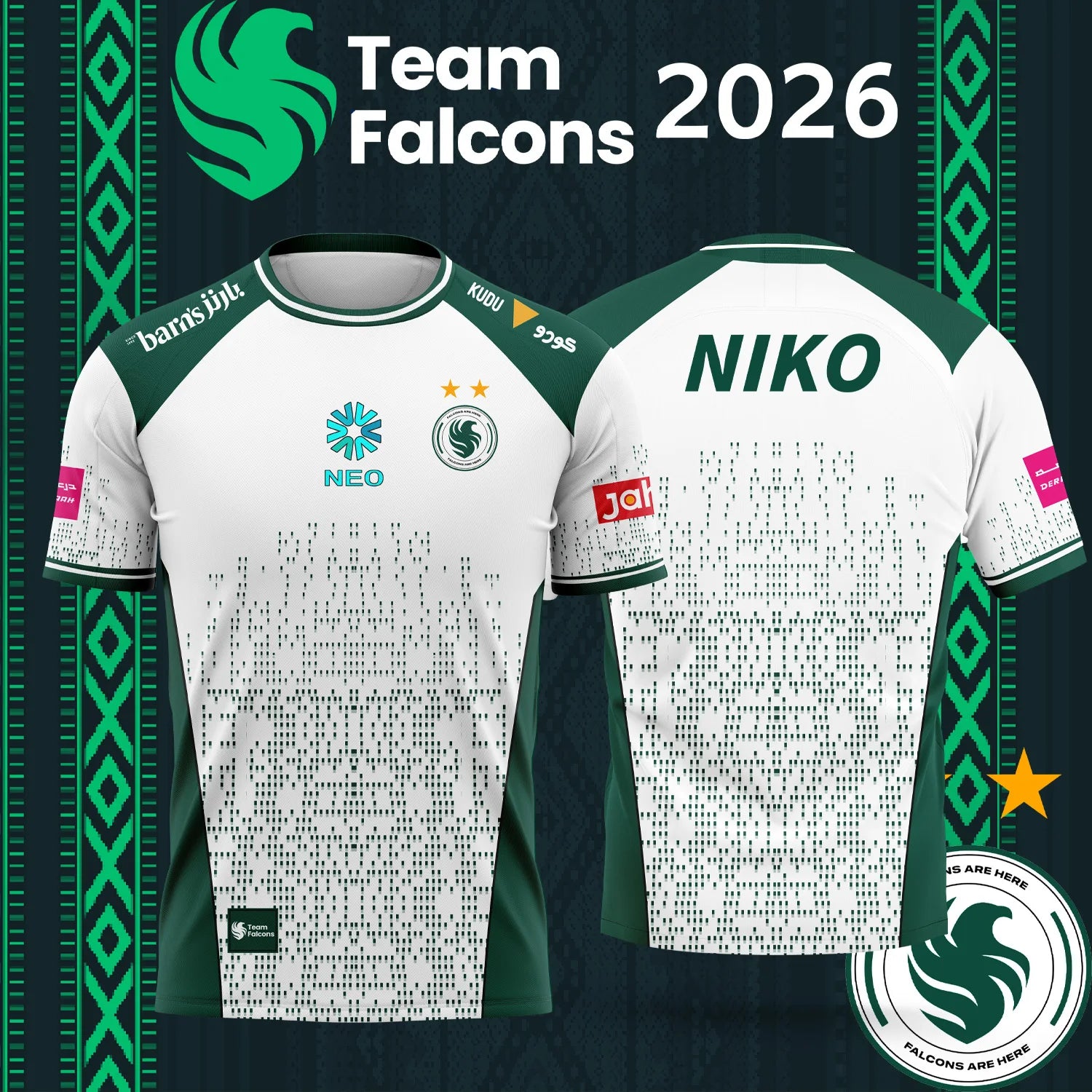 Esports Gaming Jersey - Rodzinne Koszulki 2026 Team Falcons NIKO