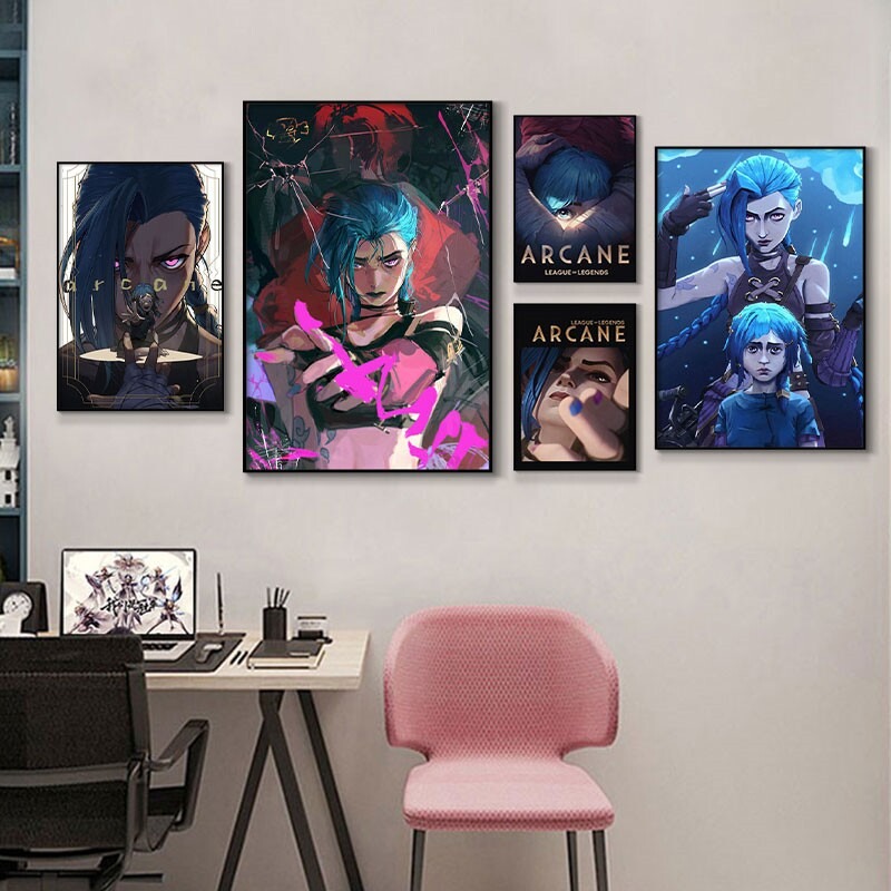 Esports Gaming Poster - Arcane Jinx - Plakat z Bliska,