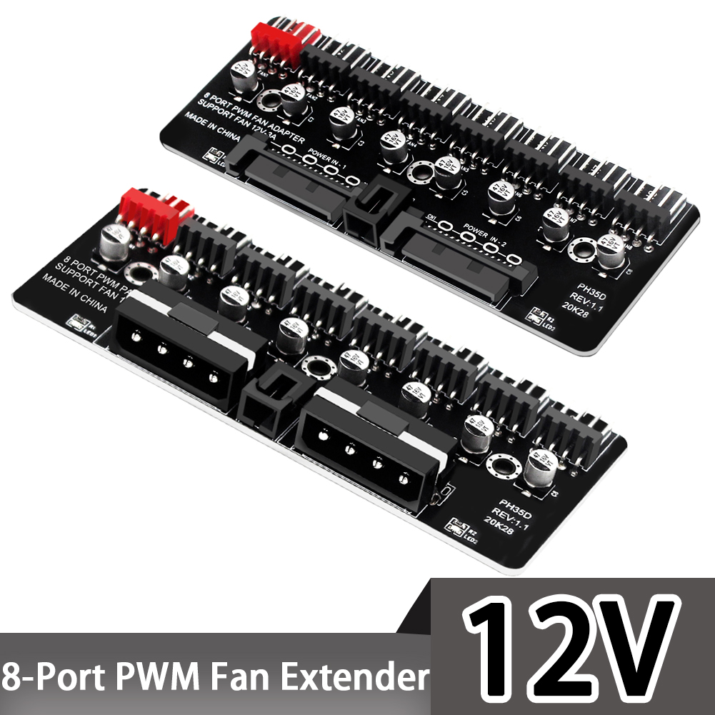 Esports Gaming Splitter - PC 1-8 kanałów 4Pin PWM Wentylatory