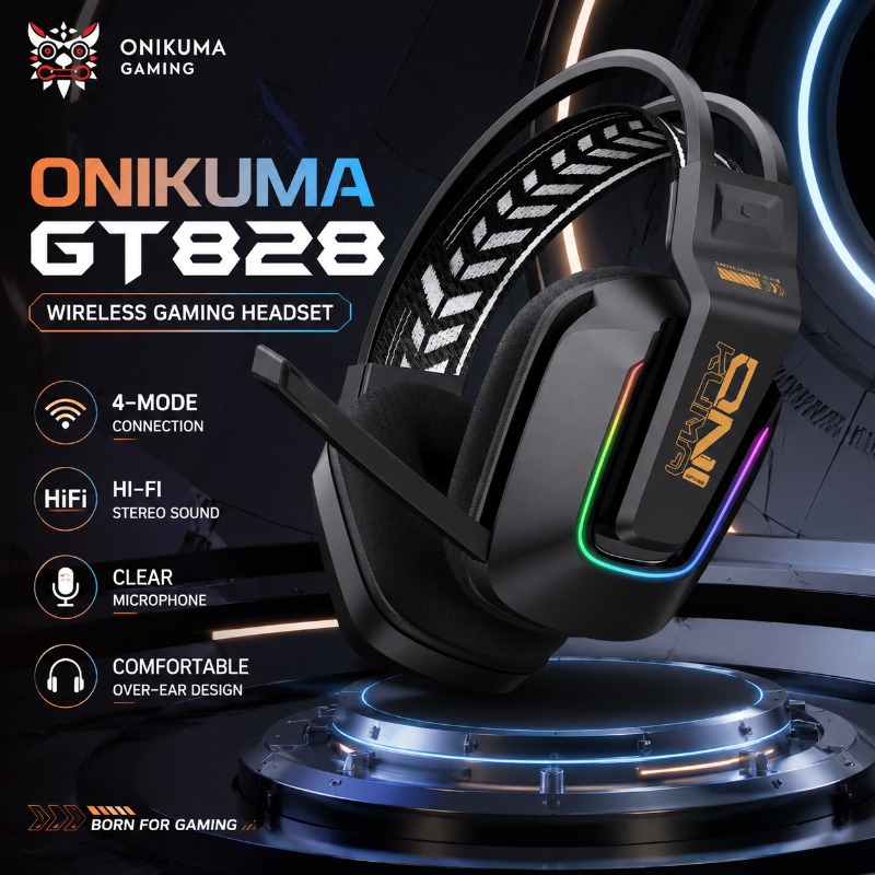Esports Gaming Headset - Słuchawki gamingowe ONIKUMA GT828, 4 tryby