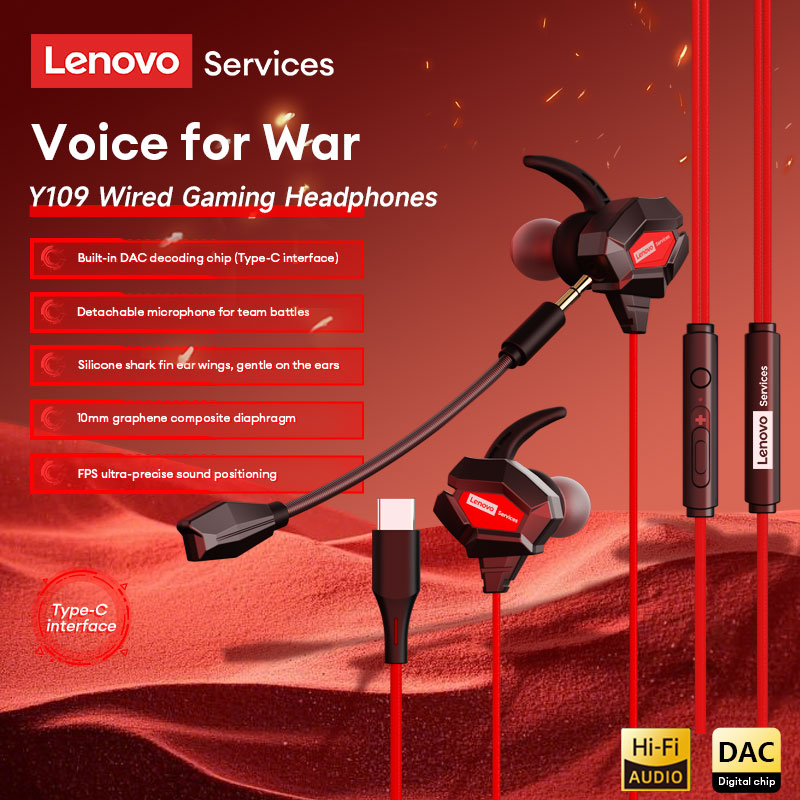 Esports Gaming Phone - Słuchawki gamingowe przewodowe Lenovo Y109 z