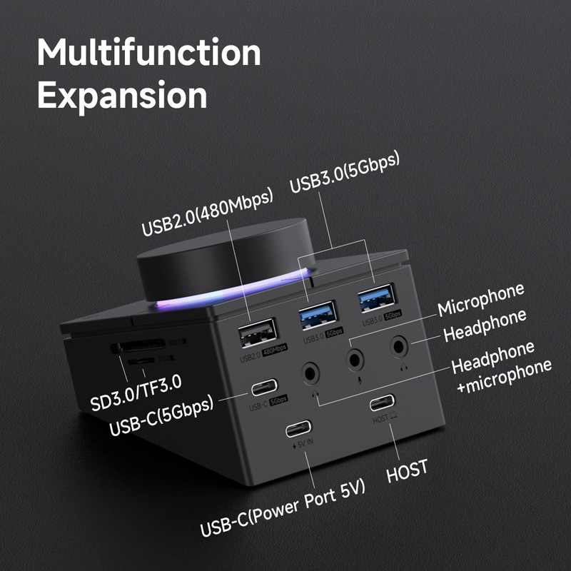 Hagibis Knob USB C Hub z przyc – Esports Gaming Splitter recenzja i cena