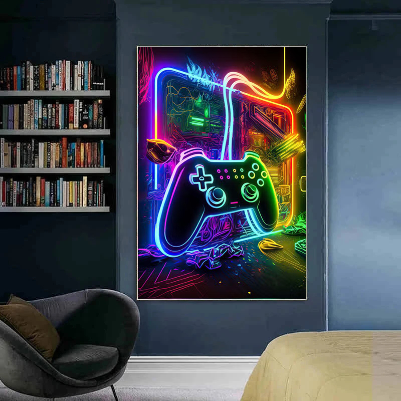 Neon Game Canvas Paintings Gam – Esports Gaming Poster recenzja i cena