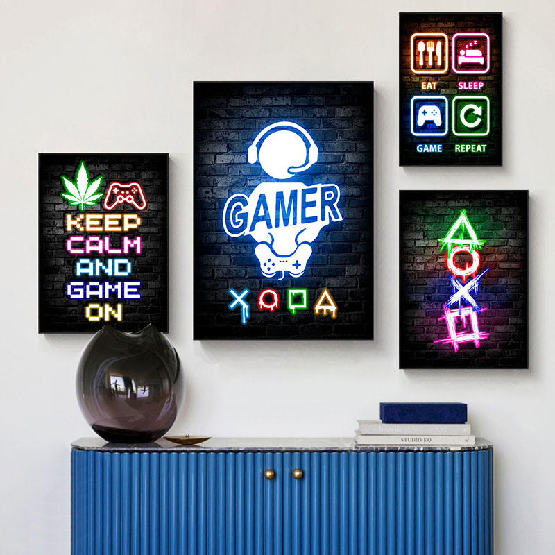 Neonowe plakaty na płótnie z m – Esports Gaming Poster recenzja i cena