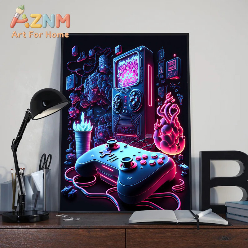 Nowoczesny neonowy pop-artowy  – Esports Gaming Poster recenzja i cena