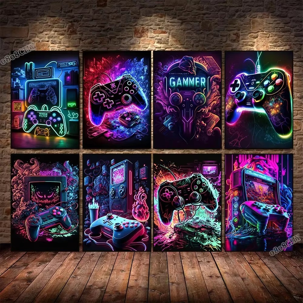 Neonowe obrazy na płótnie do g – Esports Gaming Poster recenzja i cena
