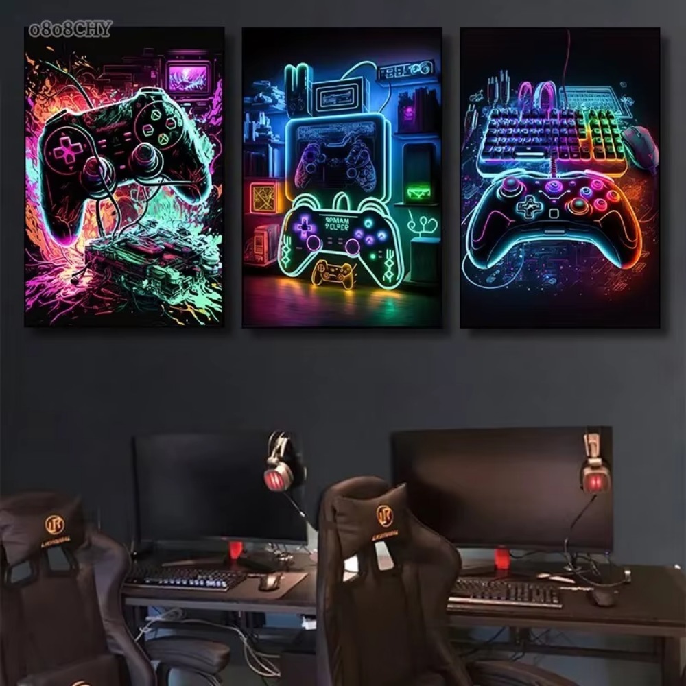 Neonowe obrazy na płótnie do g – Esports Gaming Poster recenzja i cena