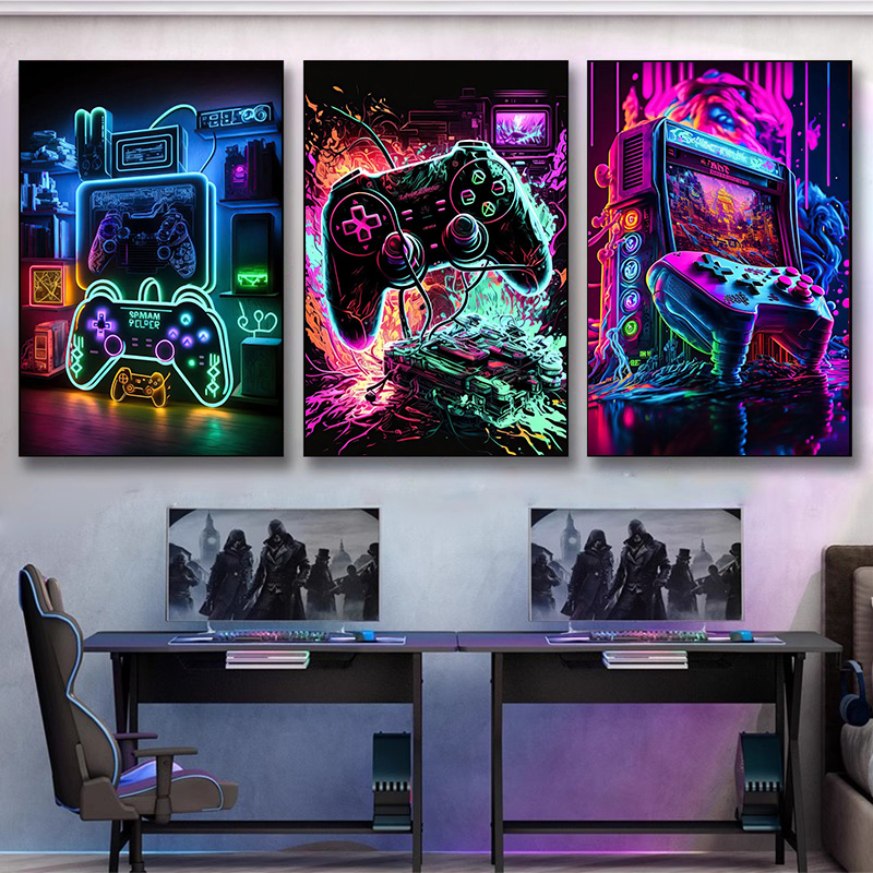 Neon Pop Cool Gaming Wall Art  – Esports Gaming Poster recenzja i cena