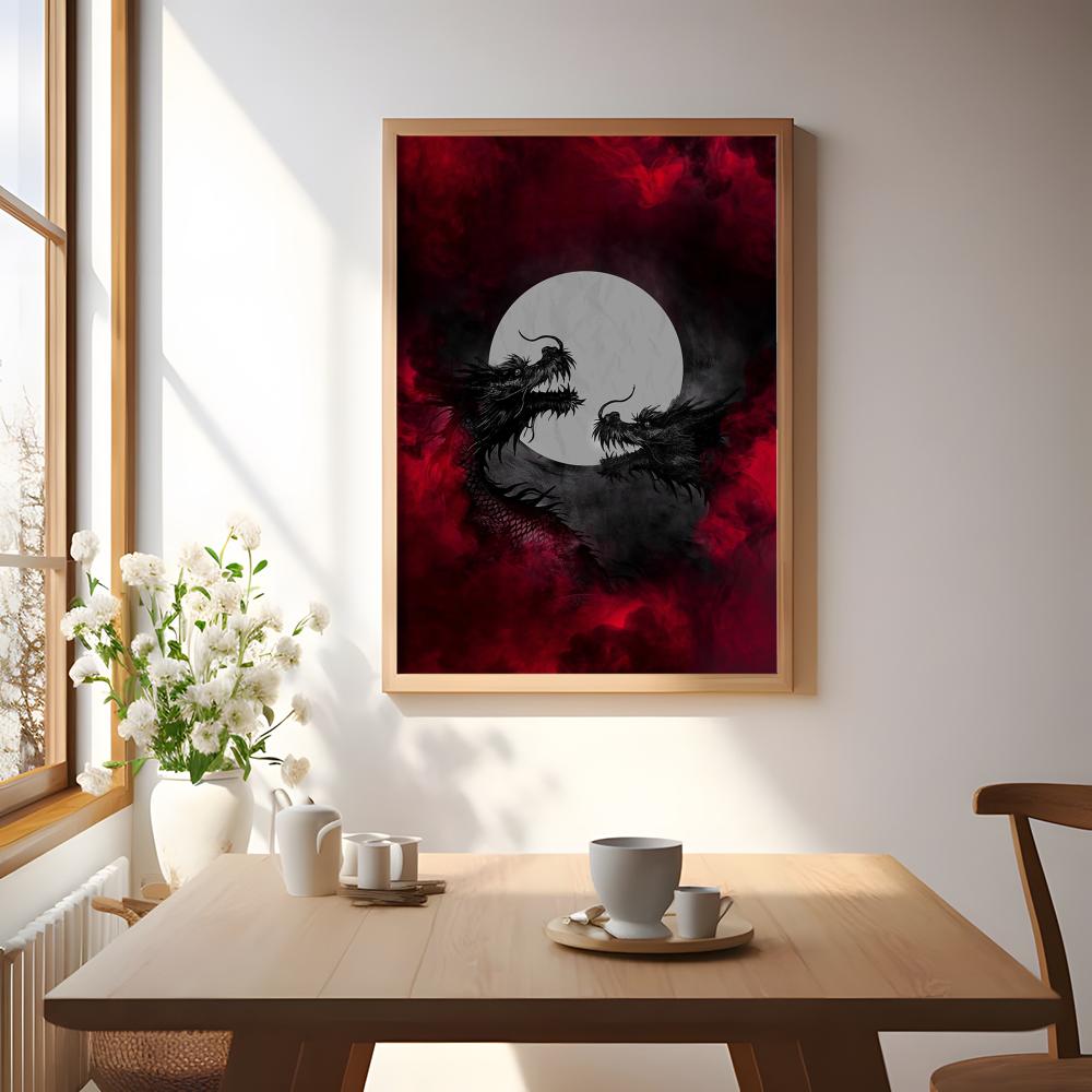 Czarny Smok Plakat Wodoodporne – Esports Gaming Poster recenzja i cena