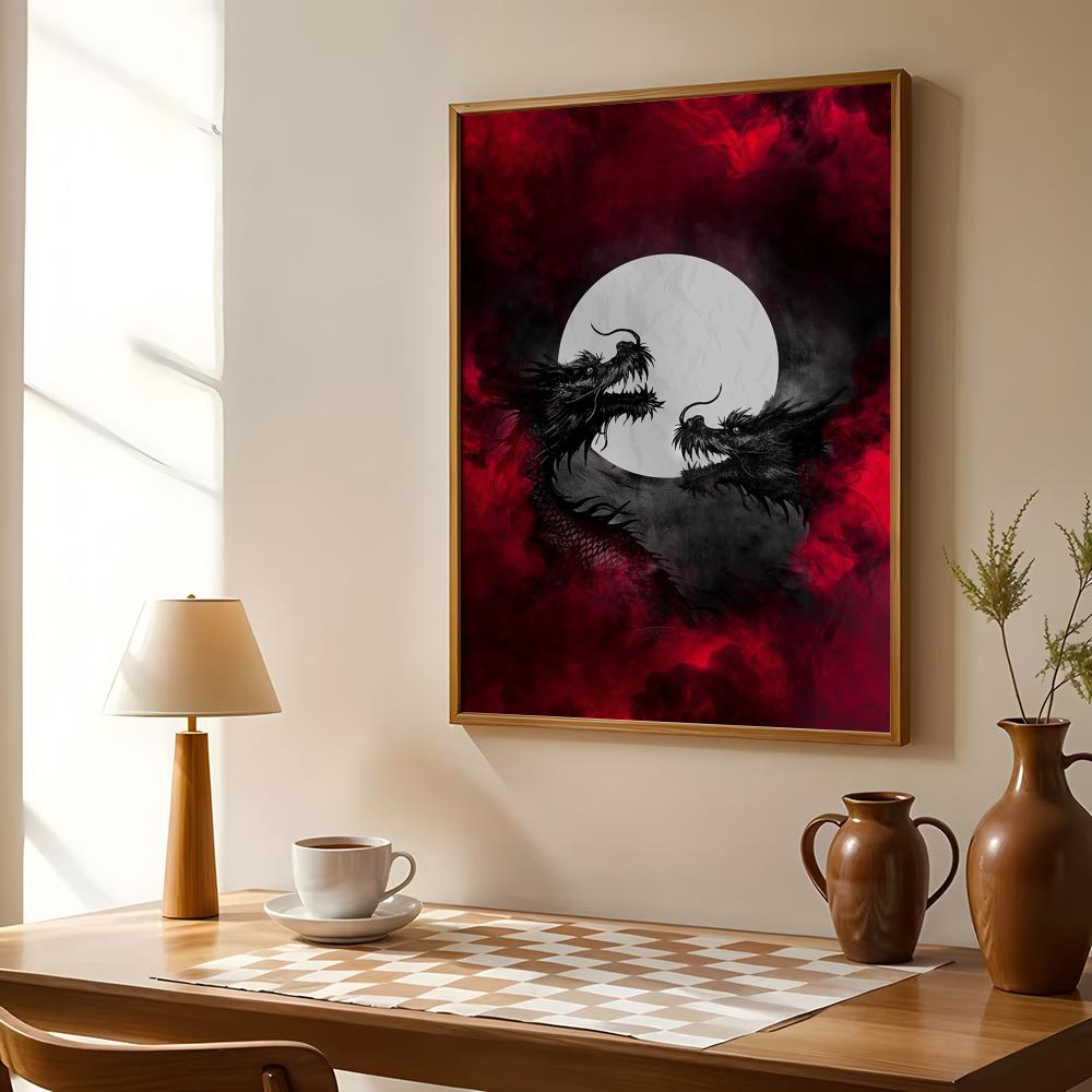 Czarny Smok Plakat Wodoodporne – Esports Gaming Poster recenzja i cena